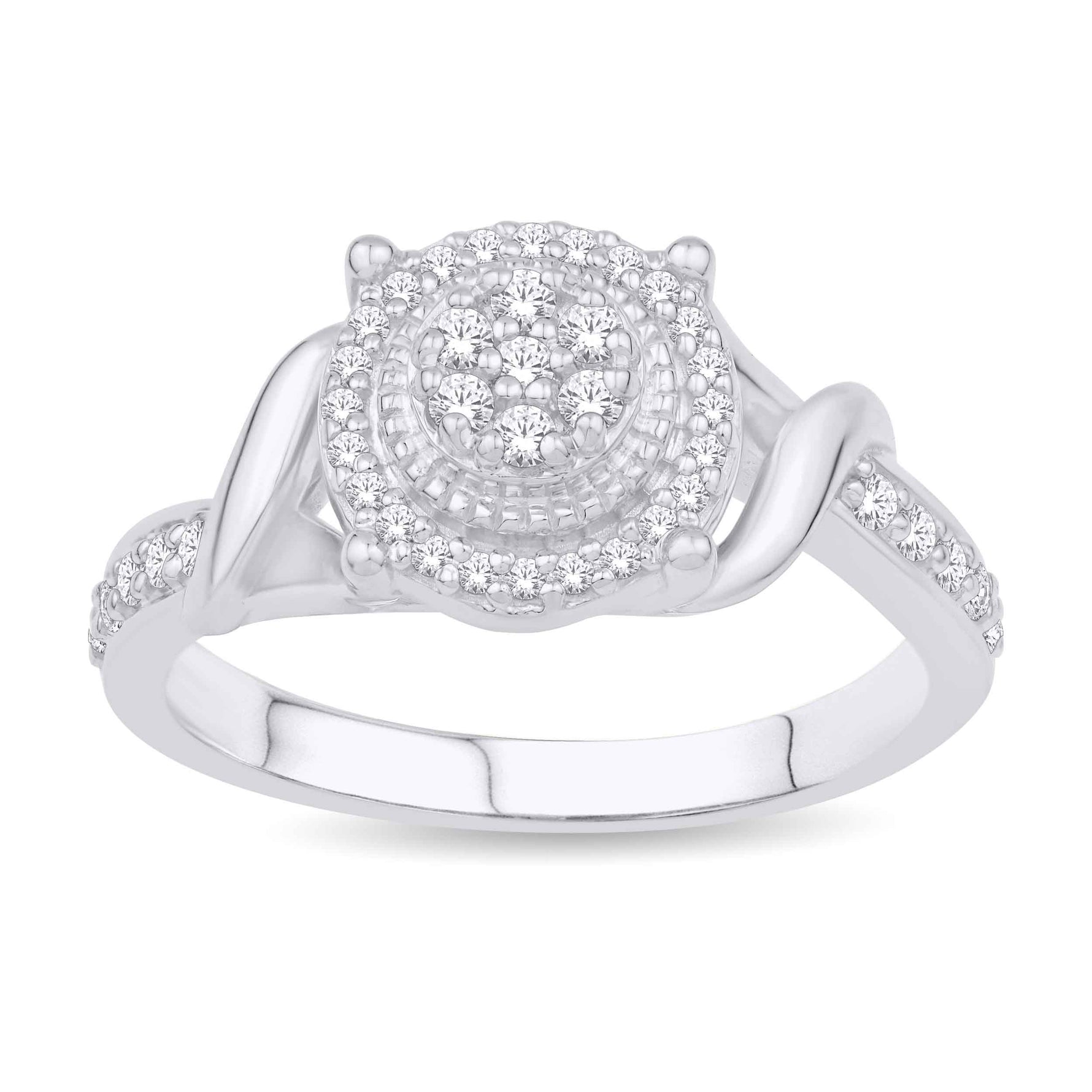 10 Karat White Gold 0.30 Carat Diamonds Round Ladies Ring-0232197-WG - Picasso Gold & Diamond Jewelry