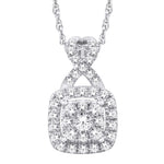 14 Karat White Gold 0.50 Carat Diamonds Cushion Pendant-0825251-WG - Picasso Gold & Diamond Jewelry