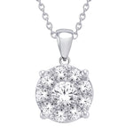 14 Karat White Gold 0.12 Carat Diamonds Round Pendant-0825252-WG - Picasso Gold & Diamond Jewelry
