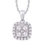 14 Karat White Gold 0.75 Carat Diamonds Cushion Pendant-0825264-WG - Picasso Gold & Diamond Jewelry