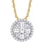 14 Karat Yellow Gold 1.00 Carat Diamonds Round Pendant-0825290-YG - Picasso Gold & Diamond Jewelry