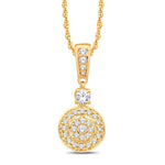14 Karat Yellow Gold 0.30 Carat Diamonds Round Pendant-0825370-YG - Picasso Gold & Diamond Jewelry