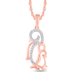 10 Karat Rose Gold 0.06 Carat Diamonds Fashion Pendant - Picasso Gold & Diamond Jewelry
