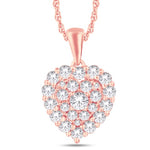 14 Karat Rose Gold 0.45 Carat Diamonds Heart Pendant-0825954-RG - Picasso Gold & Diamond Jewelry