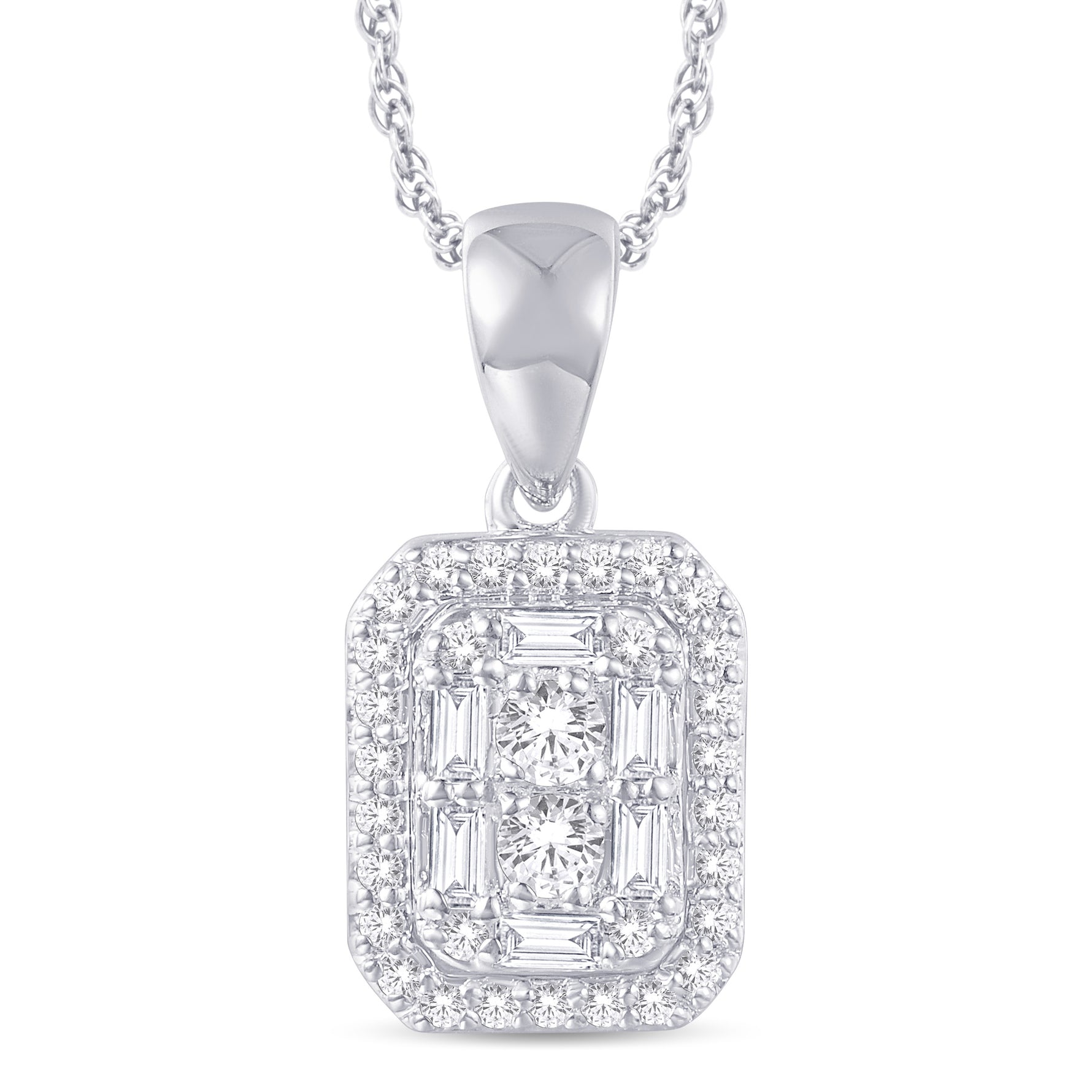 10 Karat White Gold 0.22 Carat Diamonds Classic Pendant-0826103-WG - Picasso Gold & Diamond Jewelry