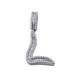 10 Karat White Gold 0.76 Carat Diamonds Initial (L) Pendant-0830054-WG - Picasso Gold & Diamond Jewelry
