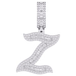 10 Karat White Gold 1.00 Carat Diamonds Initial (Z) Pendant-0830062-WG - Picasso Gold & Diamond Jewelry