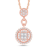 14 Karat Rose Gold 0.30 Carat Diamonds Round Pendant (Set)-0832136-RG - Picasso Gold & Diamond Jewelry