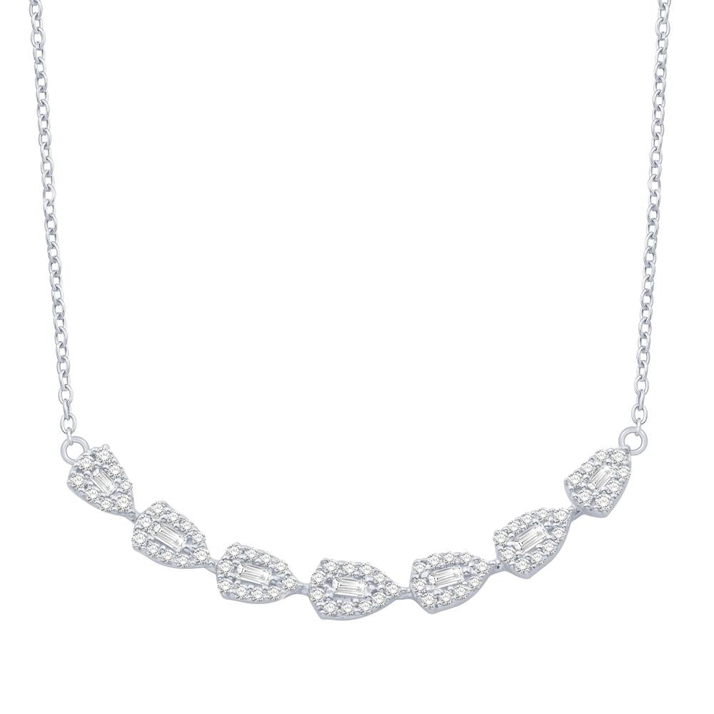 14 Karat White Gold 0.31 Carat Diamonds Fashion Pendant With Chain-0832267-WG - Picasso Gold & Diamond Jewelry