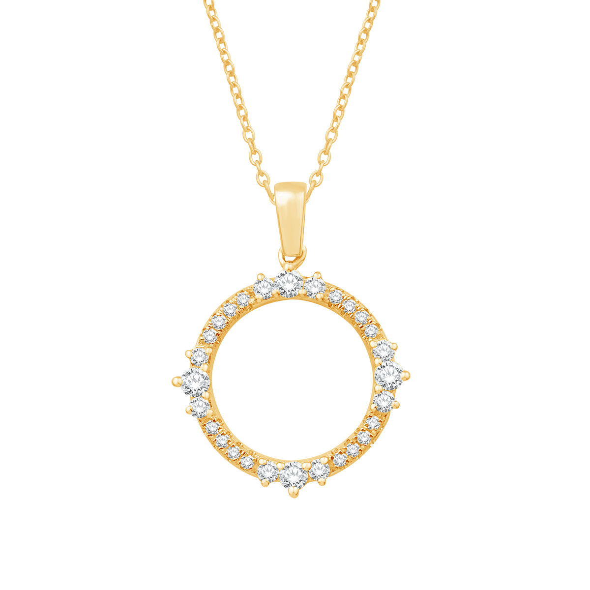 10 Karat Yellow Gold 0.56 Carat Diamonds Round Pendant-0832287-YG - Picasso Gold & Diamond Jewelry