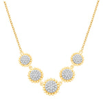 10 Karat Two-Tone (Yellow and White) Gold 0.37 Carat Diamonds Fashion Pendant With Chain - Picasso Gold & Diamond Jewelry