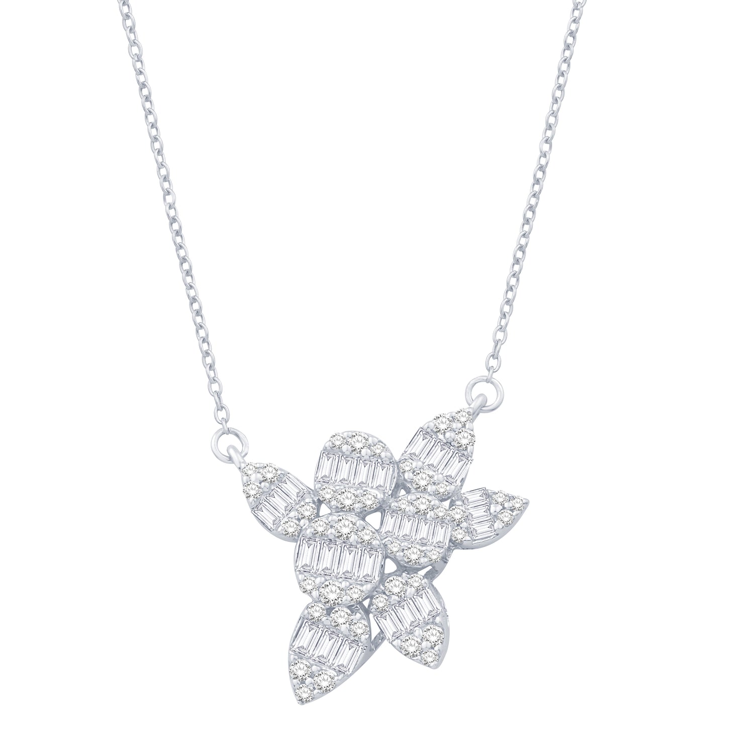 10 Karat White Gold 0.52 Diamond Fashion Pendant With Chain-0832856-WG - Picasso Gold & Diamond Jewelry