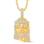 14 Karat All Yellow Gold 3.00 Carat Diamonds Jesus HipHop Pendant-1025389-ALY - Picasso Gold & Diamond Jewelry