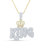10 Karat Yellow Gold 2.13 Carat Diamonds King HipHop Pendant - Picasso Gold & Diamond Jewelry