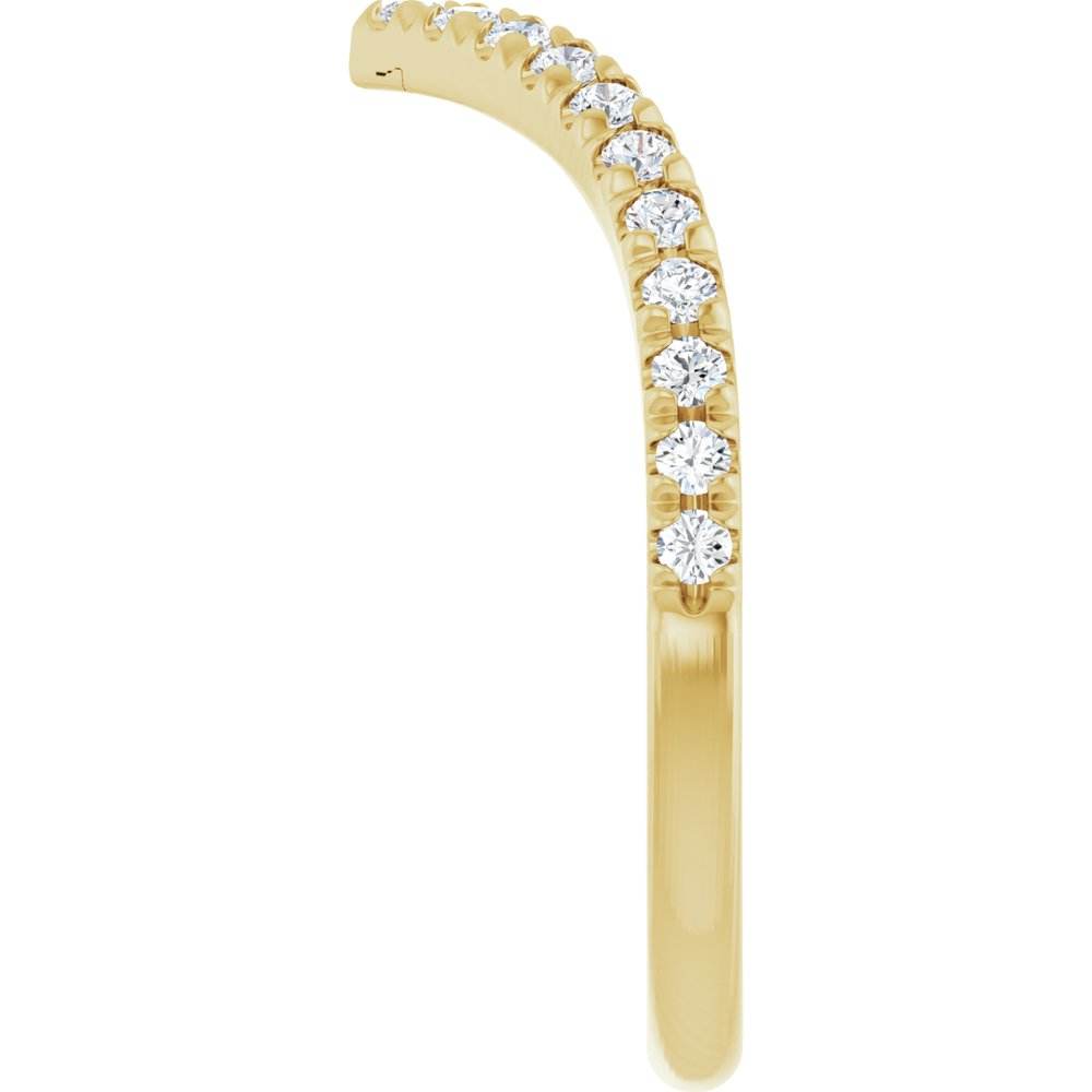 14K Yellow Gold 1/4 CTW Lab-Grown Diamond Contour Band - Picasso Gold & Diamond Jewelry