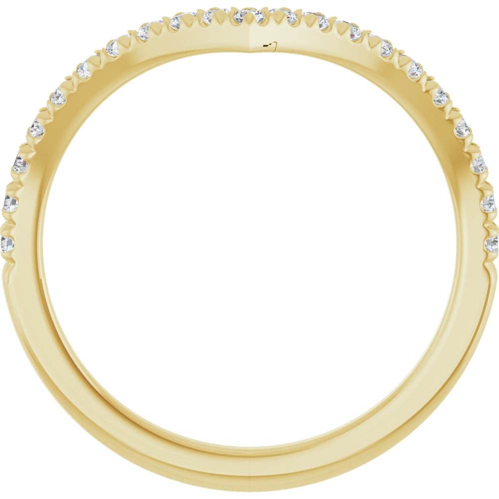 14K Yellow Gold 1/4 CTW Lab-Grown Diamond Contour Band - Picasso Gold & Diamond Jewelry