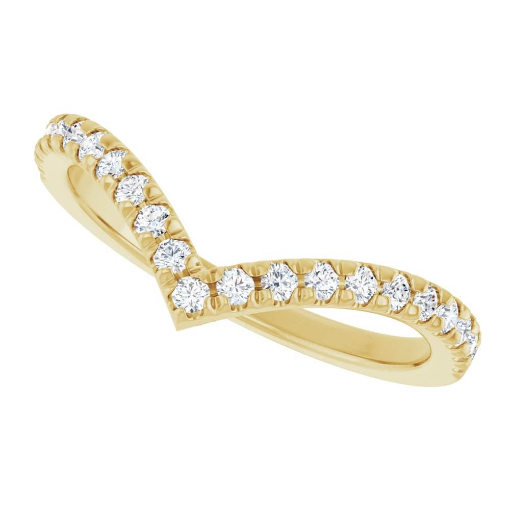14K Yellow Gold 1/4 CTW Lab-Grown Diamond Contour Band - Picasso Gold & Diamond Jewelry