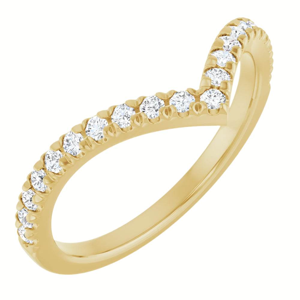 14K Yellow Gold 1/4 CTW Lab-Grown Diamond Contour Band - Picasso Gold & Diamond Jewelry