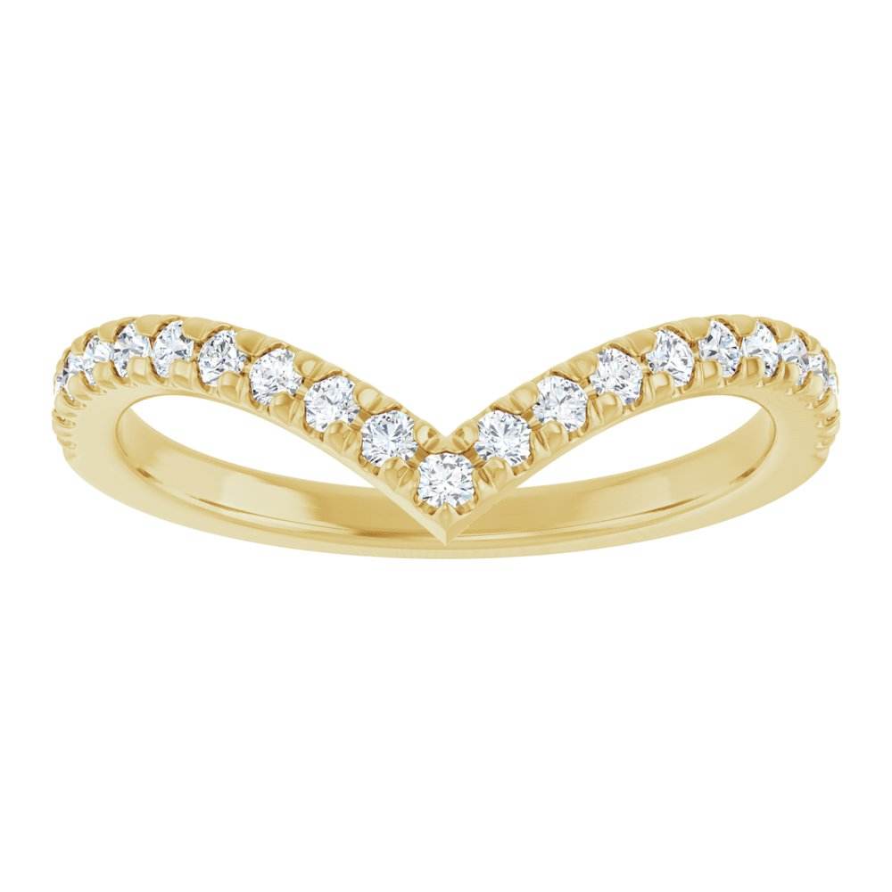 14K Yellow Gold 1/4 CTW Lab-Grown Diamond Contour Band - Picasso Gold & Diamond Jewelry