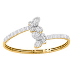 14 Karat Yellow Gold 1.48 Carat Diamonds Butterfly Bypass Bangle-1332172-YG - Picasso Gold & Diamond Jewelry