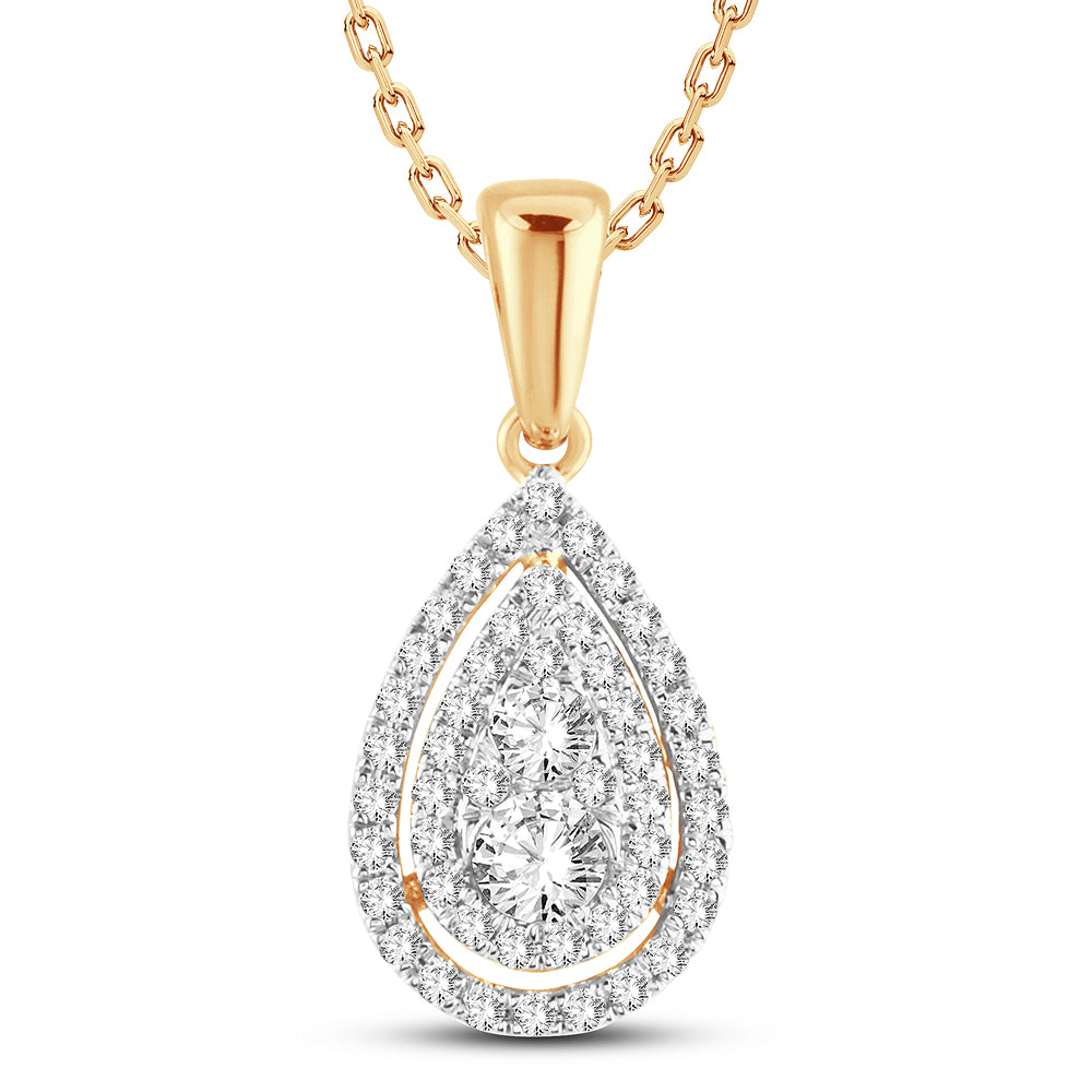 14K 0.40CT Diamond Pendant - Picasso Gold & Diamond Jewelry