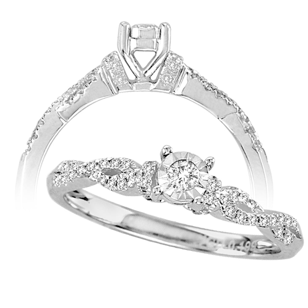 14K 0.20CT Diamond RING - Picasso Gold & Diamond Jewelry