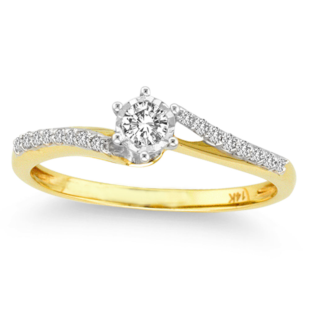 14K 0.25CT Diamond RING - Picasso Gold & Diamond Jewelry