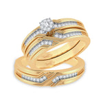 14k 0.35ct Diamond Trio Set - Picasso Gold & Diamond Jewelry