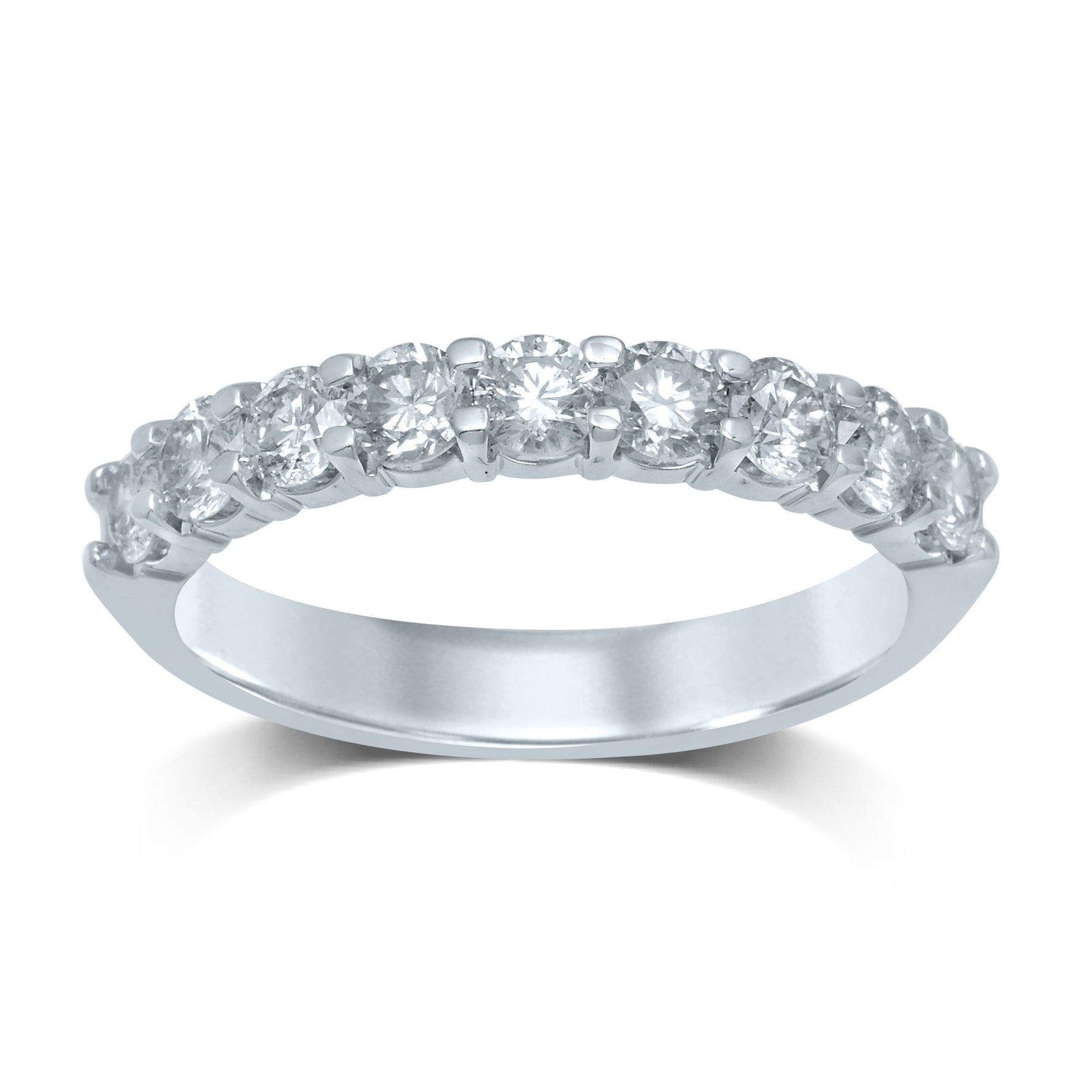 14K 0.10Ct Diamond Ladies Band - (9 Diamond Stones) - Picasso Gold & Diamond Jewelry