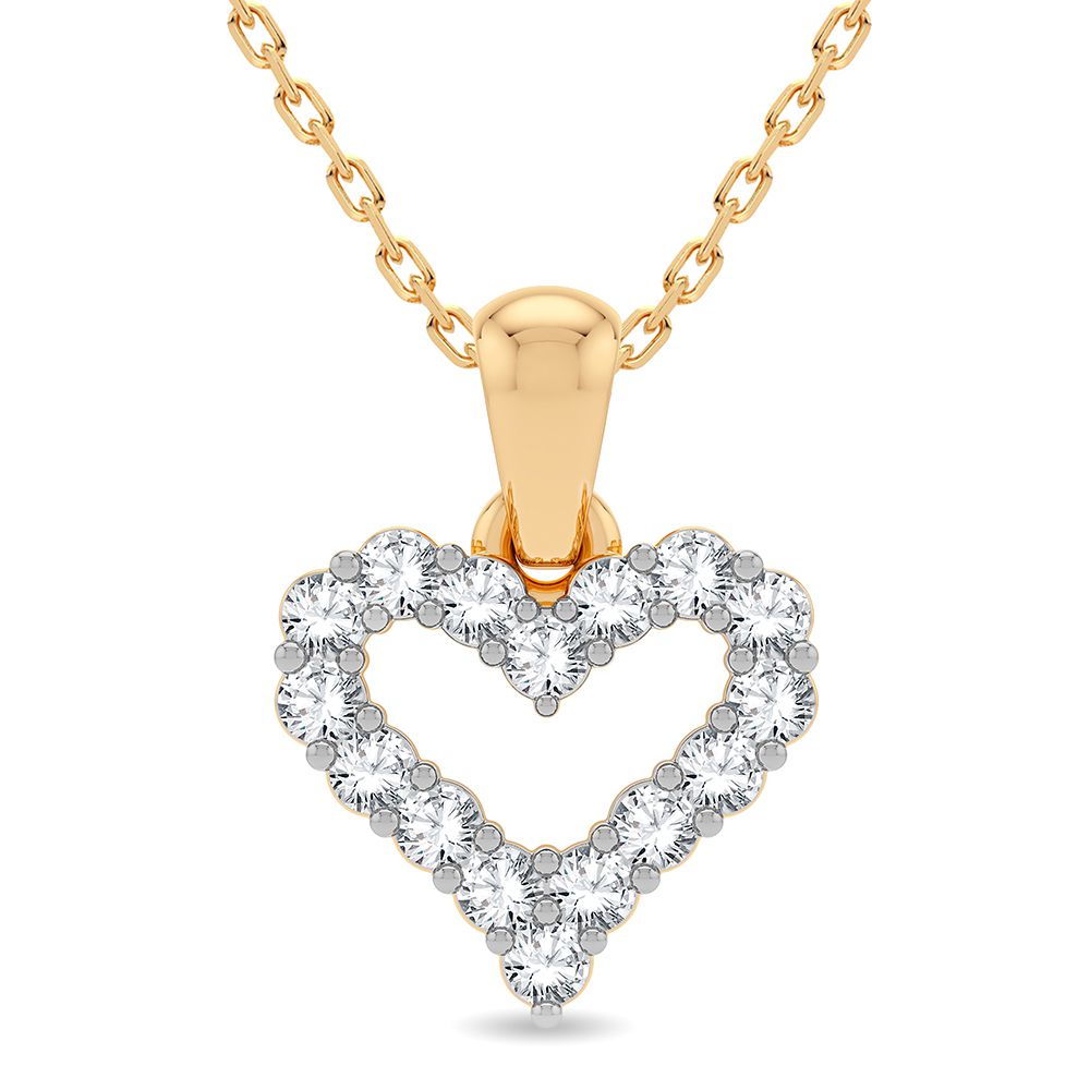 14K 0.25CT Diamond Pendant - Picasso Gold & Diamond Jewelry
