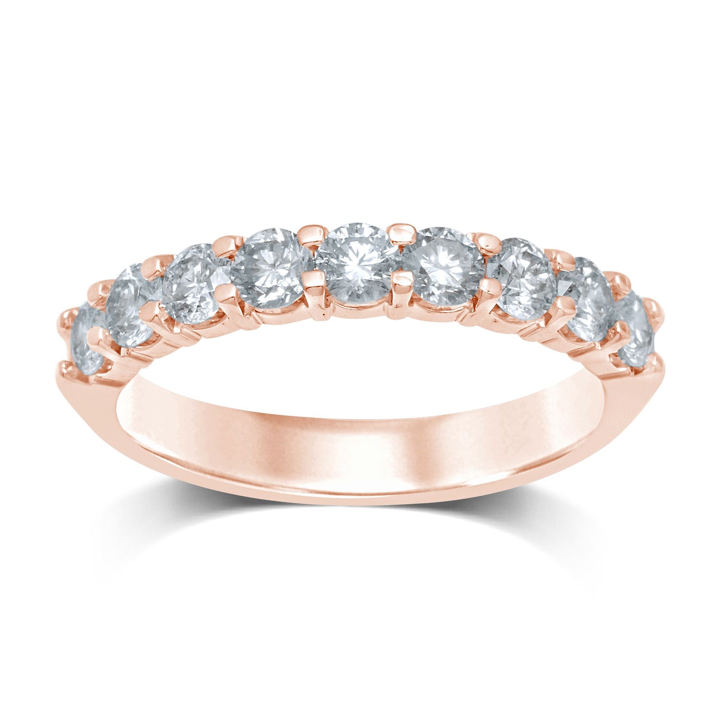 14K Rose Gold Diamond Band 0.78 CT