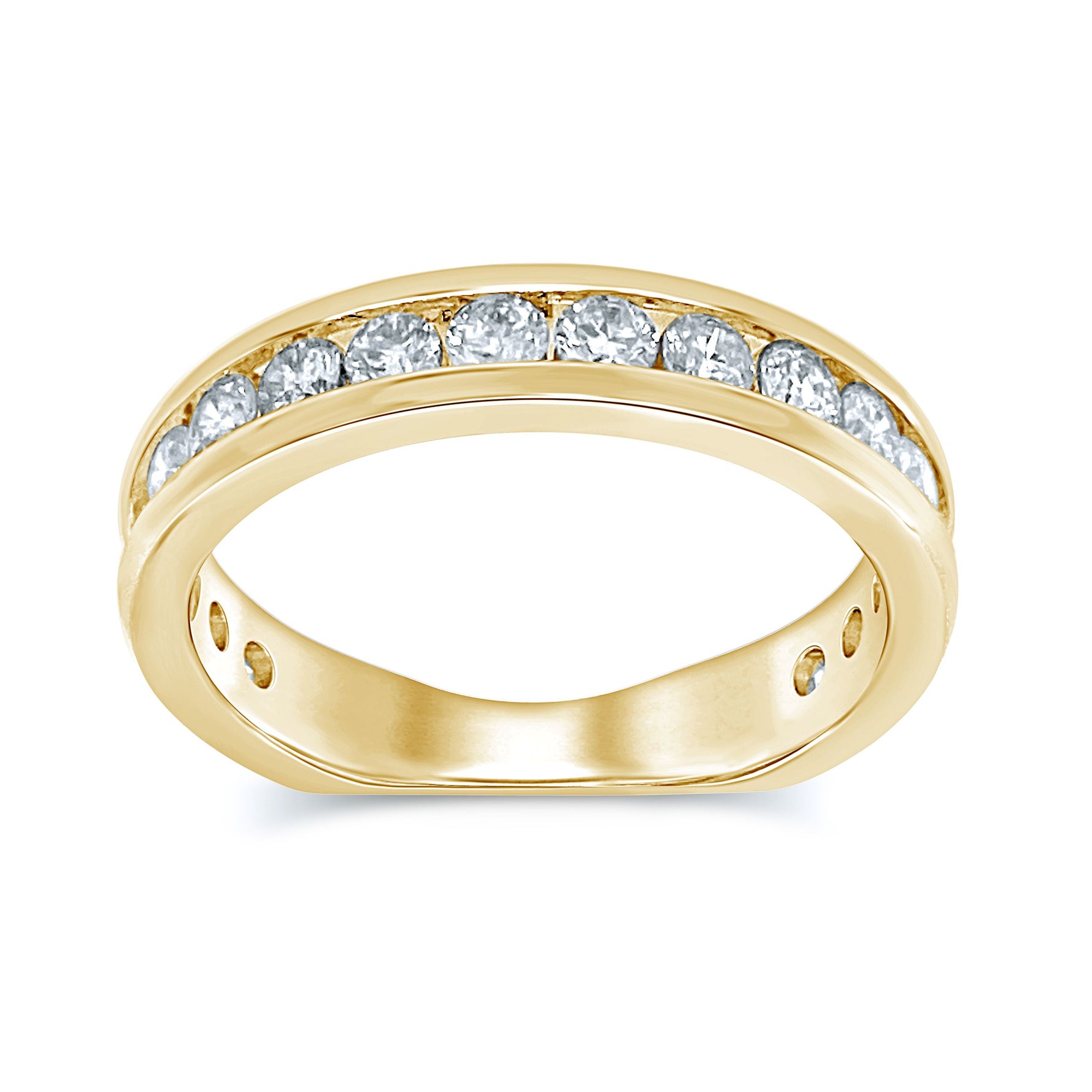 14K 1.00CT Diamond Band (18 Diamond Stones) - Picasso Gold & Diamond Jewelry