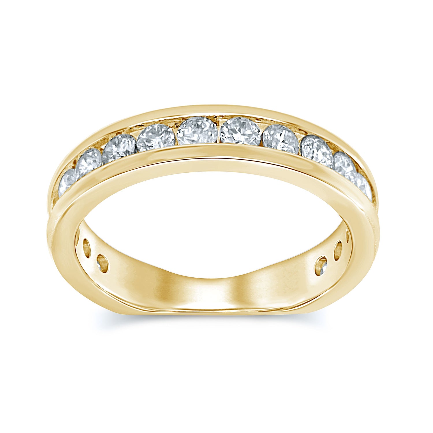 14K 0.78CT Diamond Band (18 Diamond Stones) - Picasso Gold & Diamond Jewelry