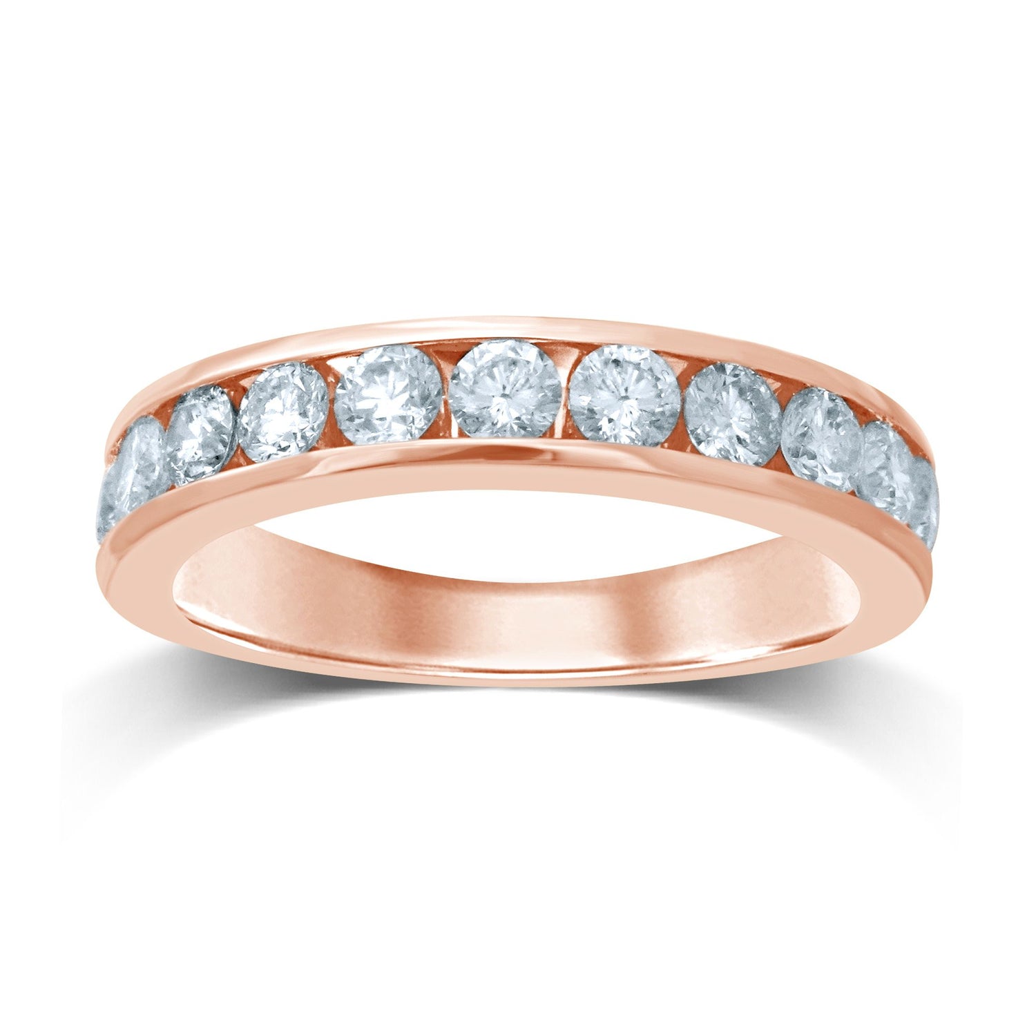 14K Rose Gold Channel Set Diamond Band 0.27 CTW