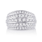 14K White Gold Diamond Band 2.00 CTW