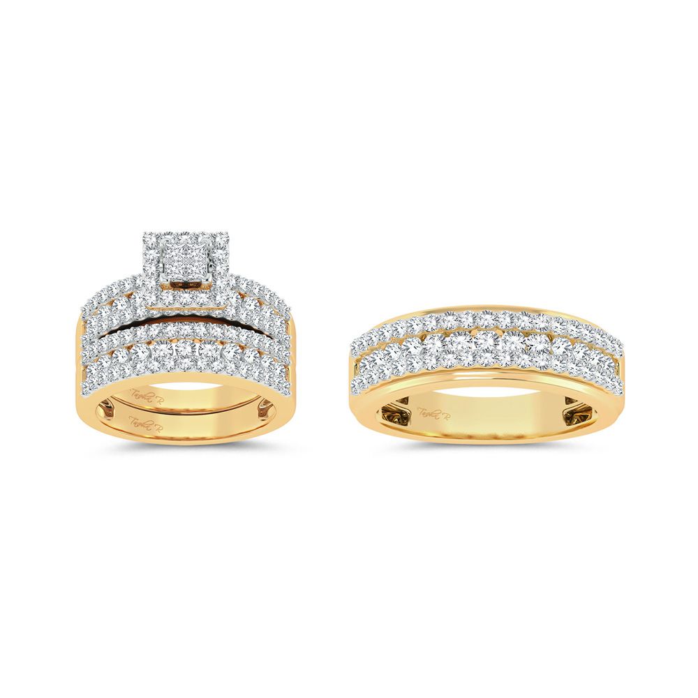 14K 2.83ct Diamond Trio Set - Picasso Gold & Diamond Jewelry