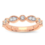 14K Rose Gold Diamond Band 0.17 CTW
