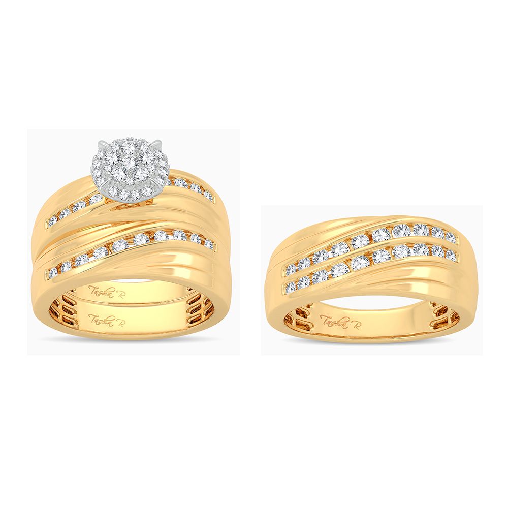 14K 1.13CT Diamond Trio Set - Picasso Gold & Diamond Jewelry
