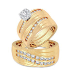 14K 1.13CT Diamond Trio Set - Picasso Gold & Diamond Jewelry