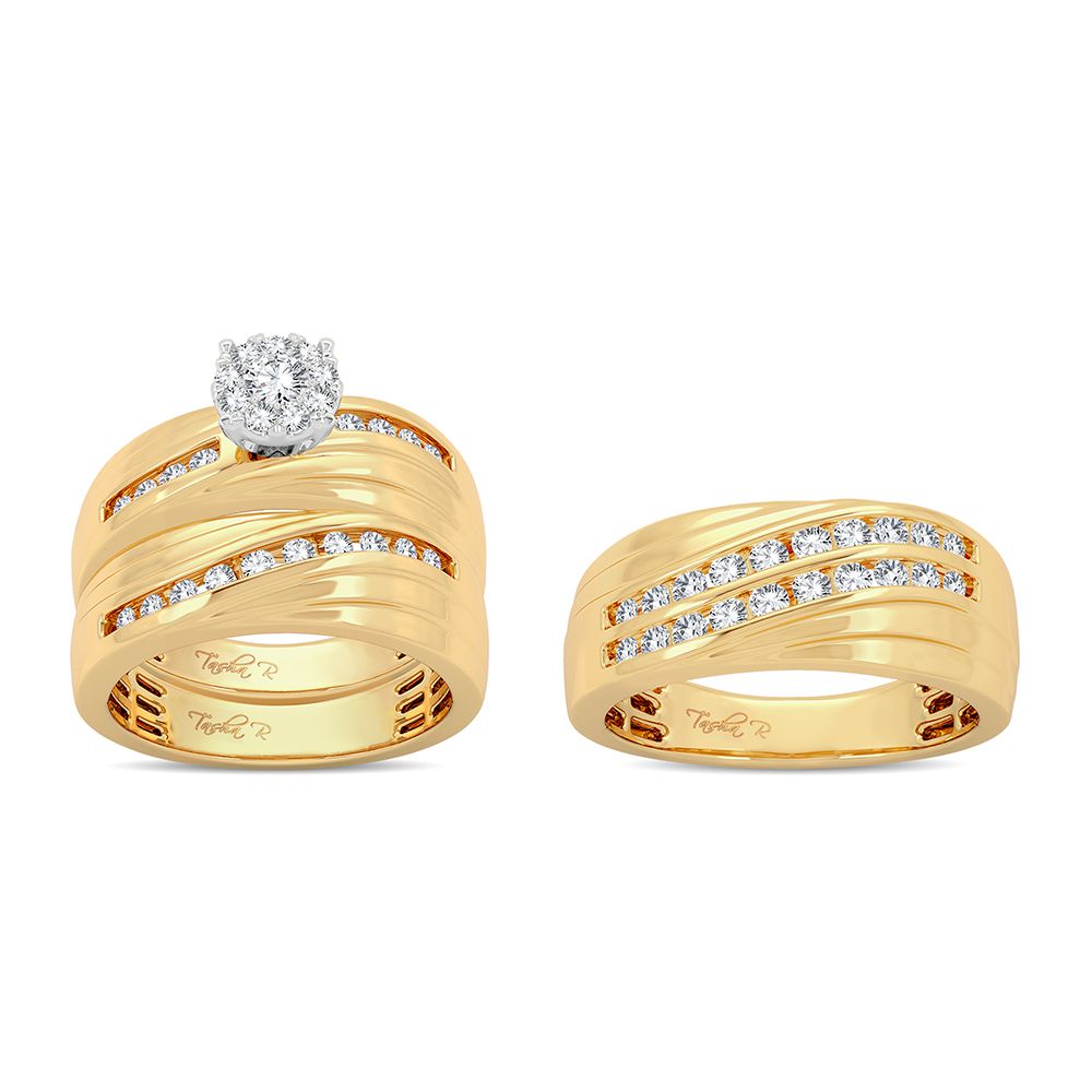14K 1.13CT Diamond Trio Set - Picasso Gold & Diamond Jewelry