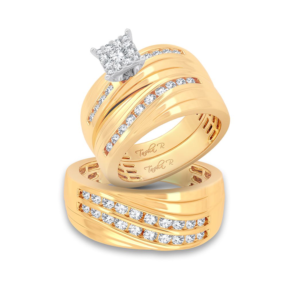 14K 1.13ct Diamond Trio Set - Picasso Gold & Diamond Jewelry