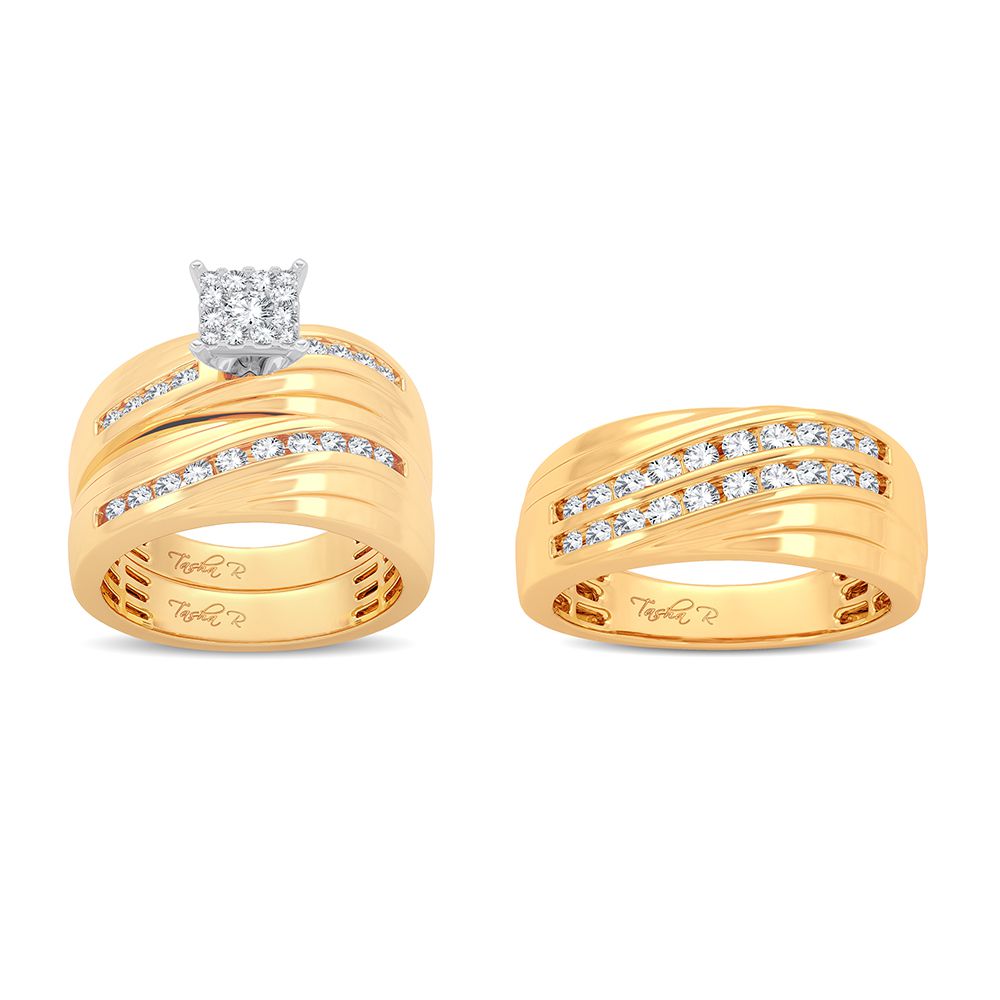 14K 1.13ct Diamond Trio Set - Picasso Gold & Diamond Jewelry