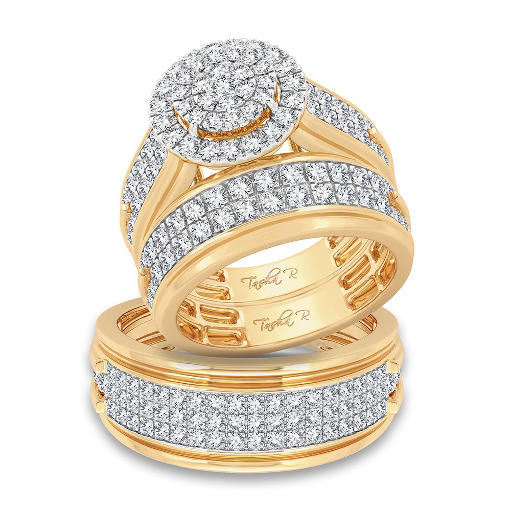 14K 2.10ct Diamond Trio Set - Picasso Gold & Diamond Jewelry