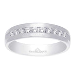 14K White Gold 1/2 Ct.Tw. Diamond Mens Machine Band