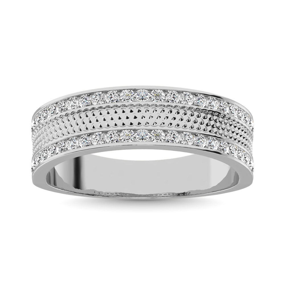 14K Yellow Gold 1/2 Ct.Tw. Diamond Machine Mens Band