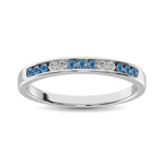 Blue Diamond 1/5 Ct.Tw. Machine Band in 14K White Gold