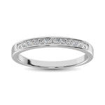 Diamond 1/5 Ct.Tw. Channel Set Machin Band in 14K White Gold