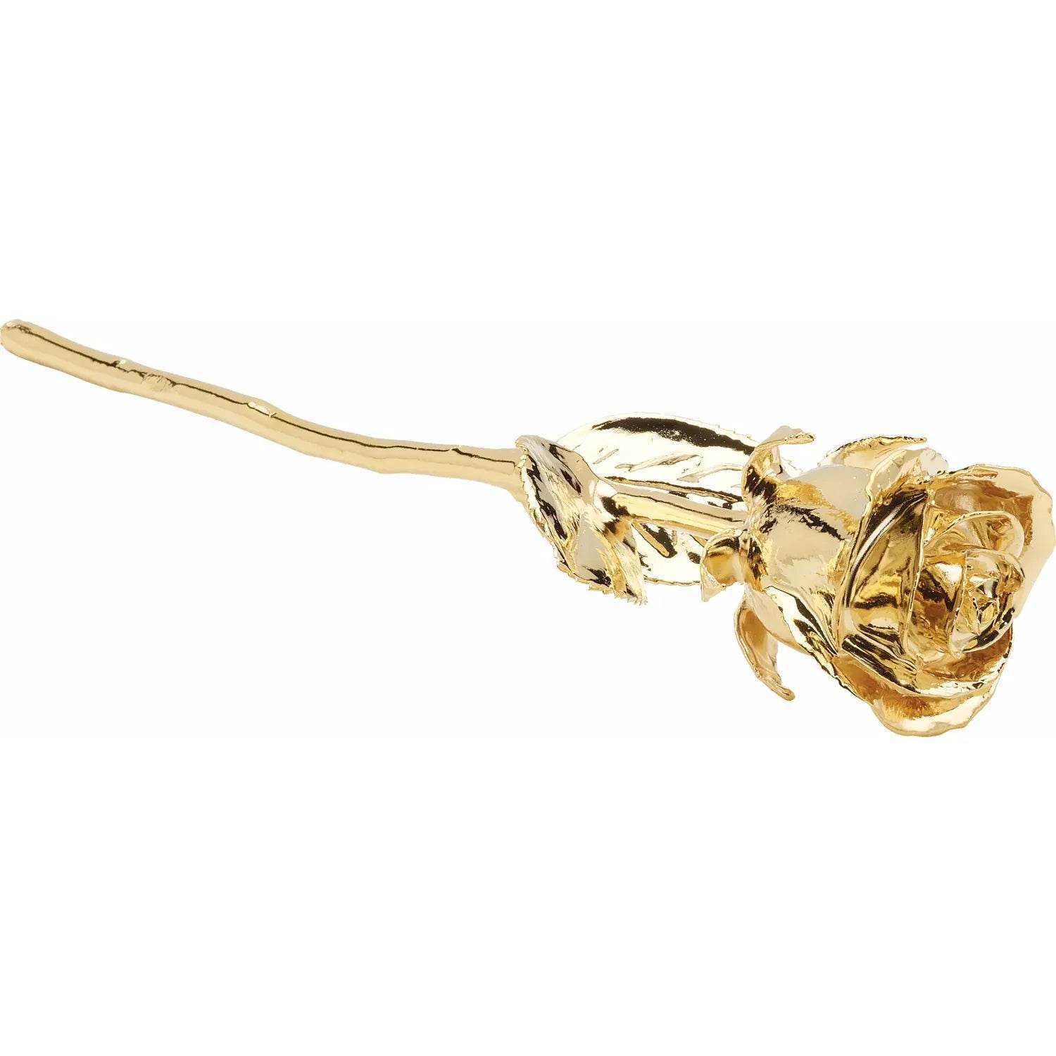 Lacquered 24K Gold-Plated Rose - A Golden Symphony of Timeless Beauty - Picasso Gold & Diamond Jewelry