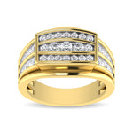 10K Yellow Gold 1 1/2 Ct.Tw. Diamond Mens Fashion Ring