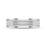 10K White Gold Diamond 1/10 Ct.tw Mens Ring